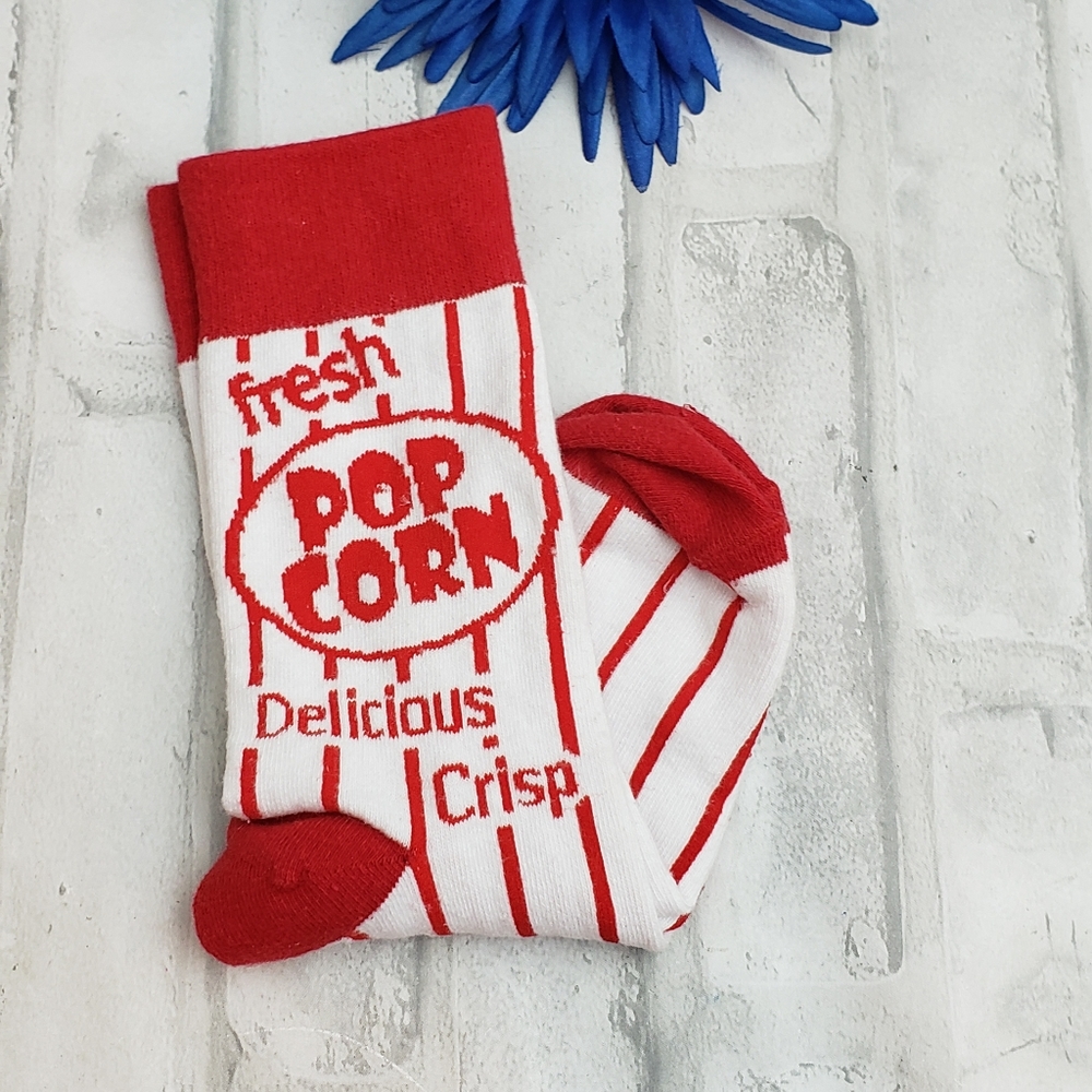 TWO LEFT FEET unisex adult Movie Night Casual Sock, Movie Night